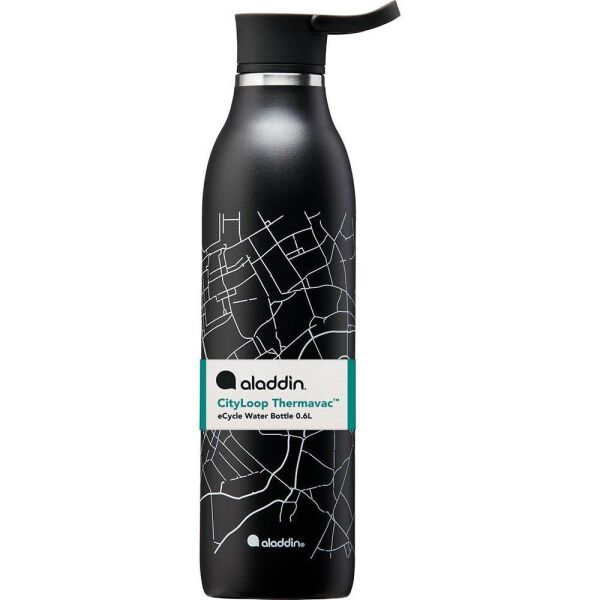 Aladdin CityLoop Thermavac eCycle Paslanmaz Çelik Su Şişesi 0.60 Lt SİYAH