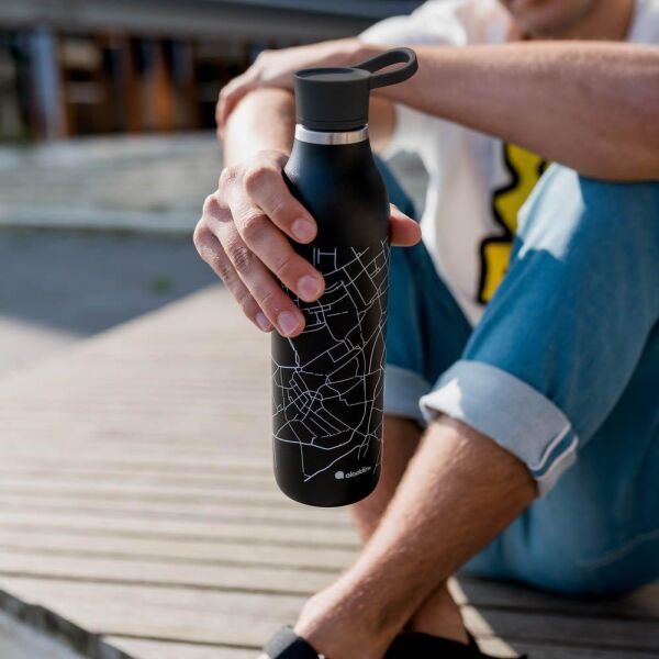 Aladdin CityLoop Thermavac eCycle Paslanmaz Çelik Su Şişesi 0.60 Lt SİYAH