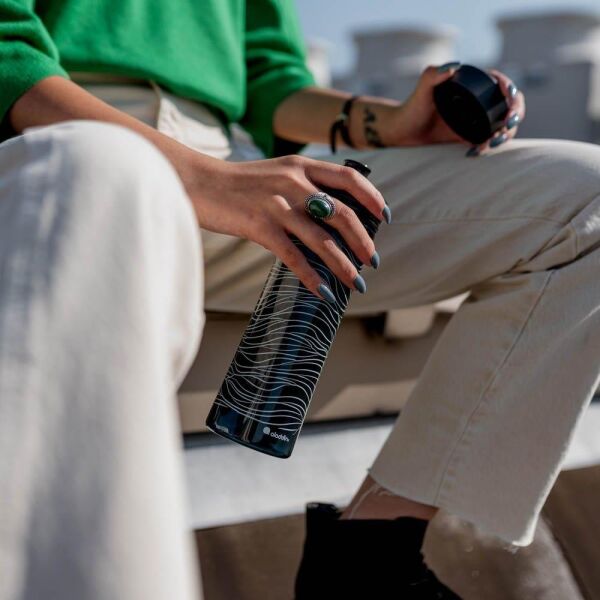 Aladdin CityLoop Thermavac eCycle Paslanmaz Çelik Su Şişesi 0.60 Lt SİYAH