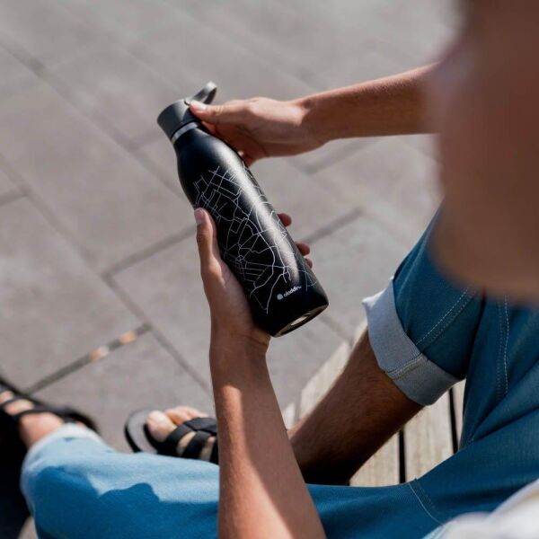 Aladdin CityLoop Thermavac eCycle Paslanmaz Çelik Su Şişesi 0.60 Lt SİYAH