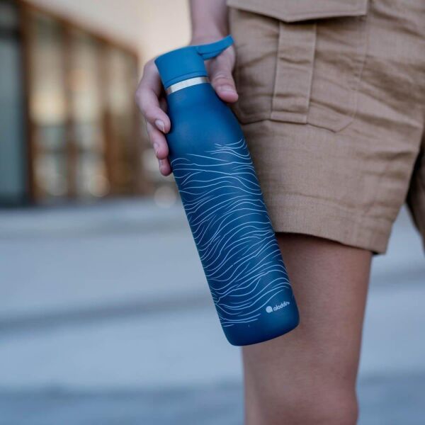 Aladdin CityLoop Thermavac eCycle Paslanmaz Çelik Su Şişesi 0.60 Lt LACİVERT