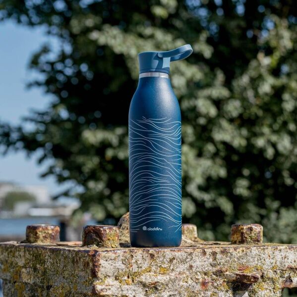 Aladdin CityLoop Thermavac eCycle Paslanmaz Çelik Su Şişesi 0.60 Lt LACİVERT