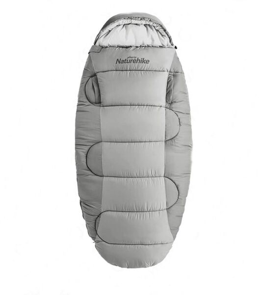 Naturehike PS400 Oval Ultralight Uyku Tulumu -12°C ( Cloudy Grey ) Cloudy Grey - Left