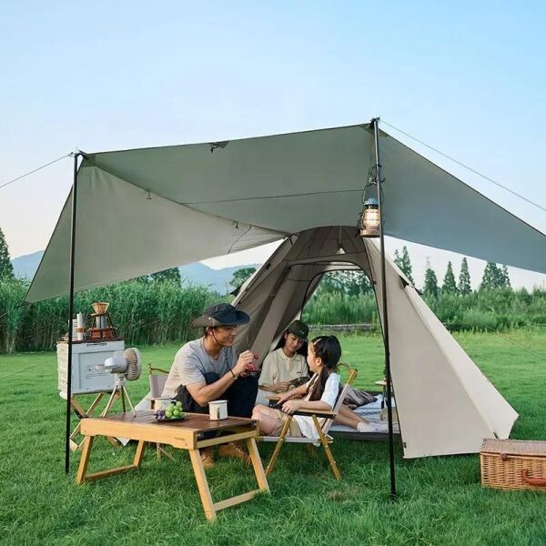 Naturehike Glamping 4 Kişilik Çift Katmanlı Otomatik Kurulum Piramid Çadır