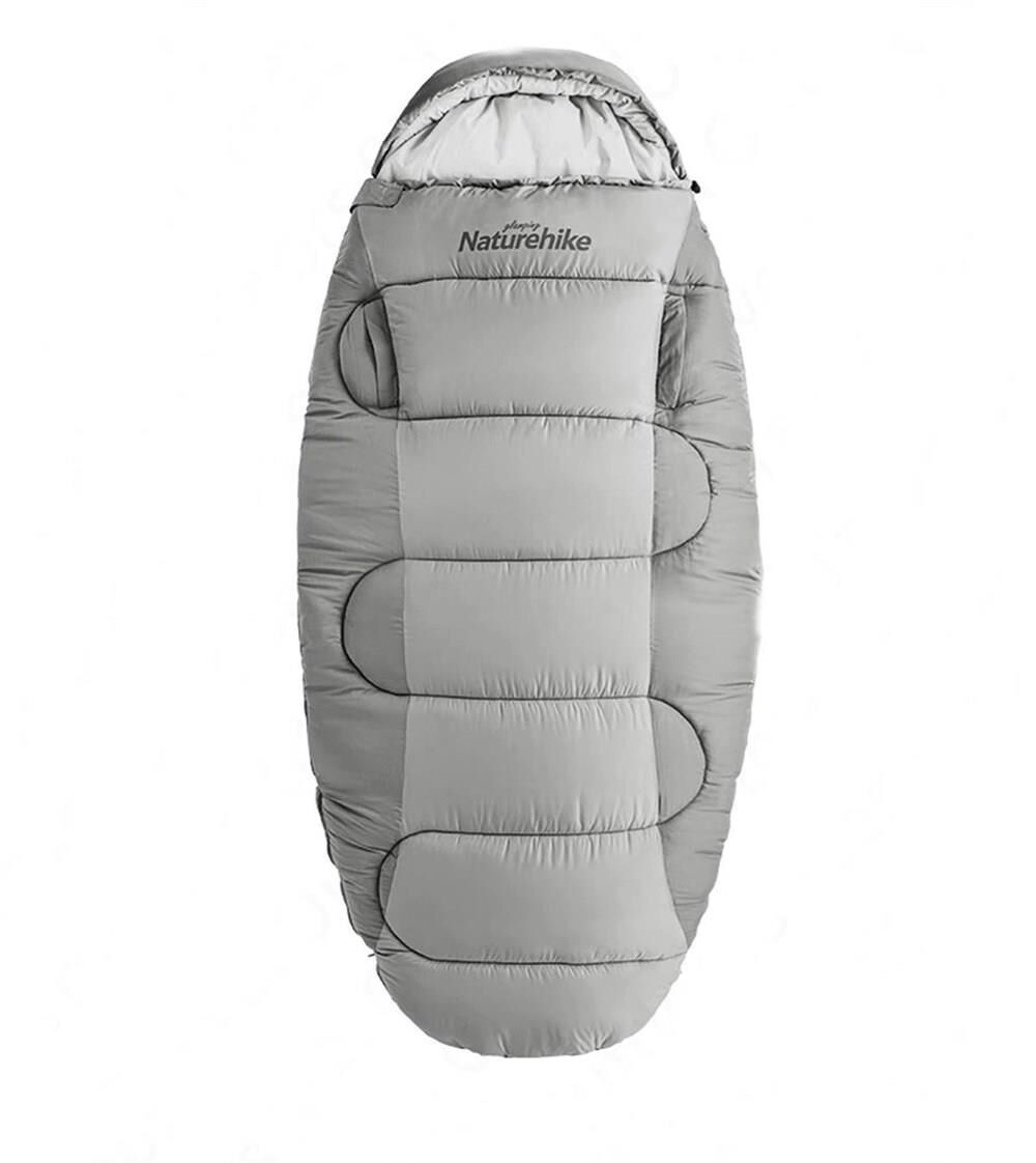 Naturehike PS400 Oval Ultralight Uyku Tulumu -12°C ( Cloudy Grey ) Cloudy Grey - Right