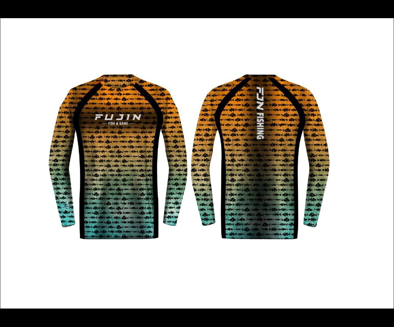 Fujin Performance T-Shirt Aqua Orange Fish Aqua Orange Fish - 2XL