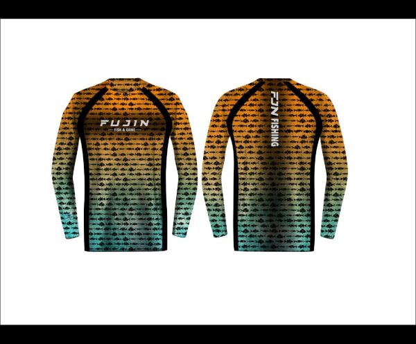 Fujin Performance T-Shirt Aqua Orange Fish Aqua Orange Fish - 2XL
