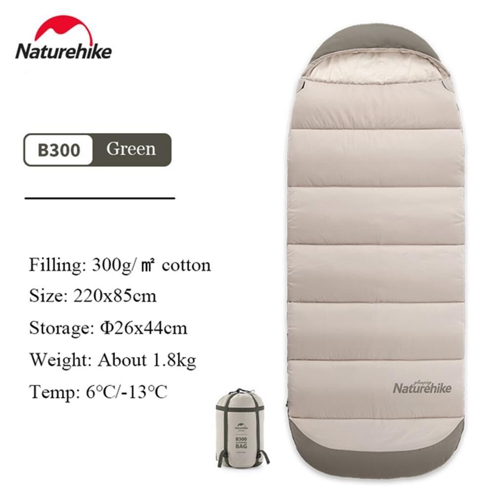 Naturehike Feeder B180 Cotton Uyku Tulumu -8°C Moss Green - Left