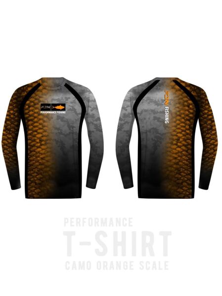 Fujin Performance T-Shirt Camo Orange Scale