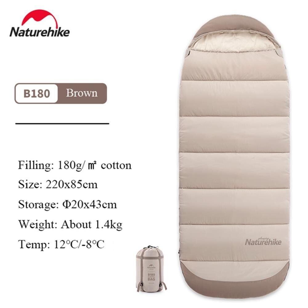 Naturehike Feeder B180 Cotton Uyku Tulumu -8°C Coffee Brown - Left