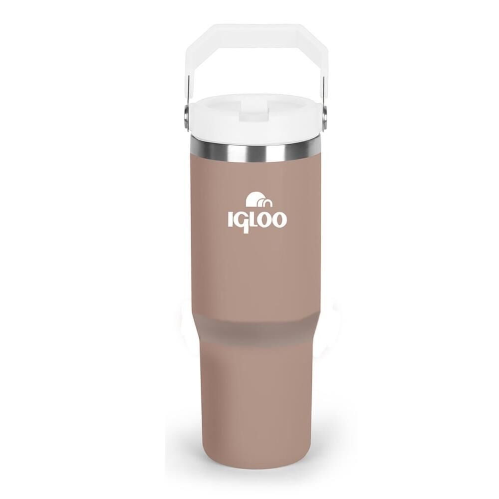 İgloo Powder Termos 900 ML Pipetli Termos Bardak Kahve/Beyaz