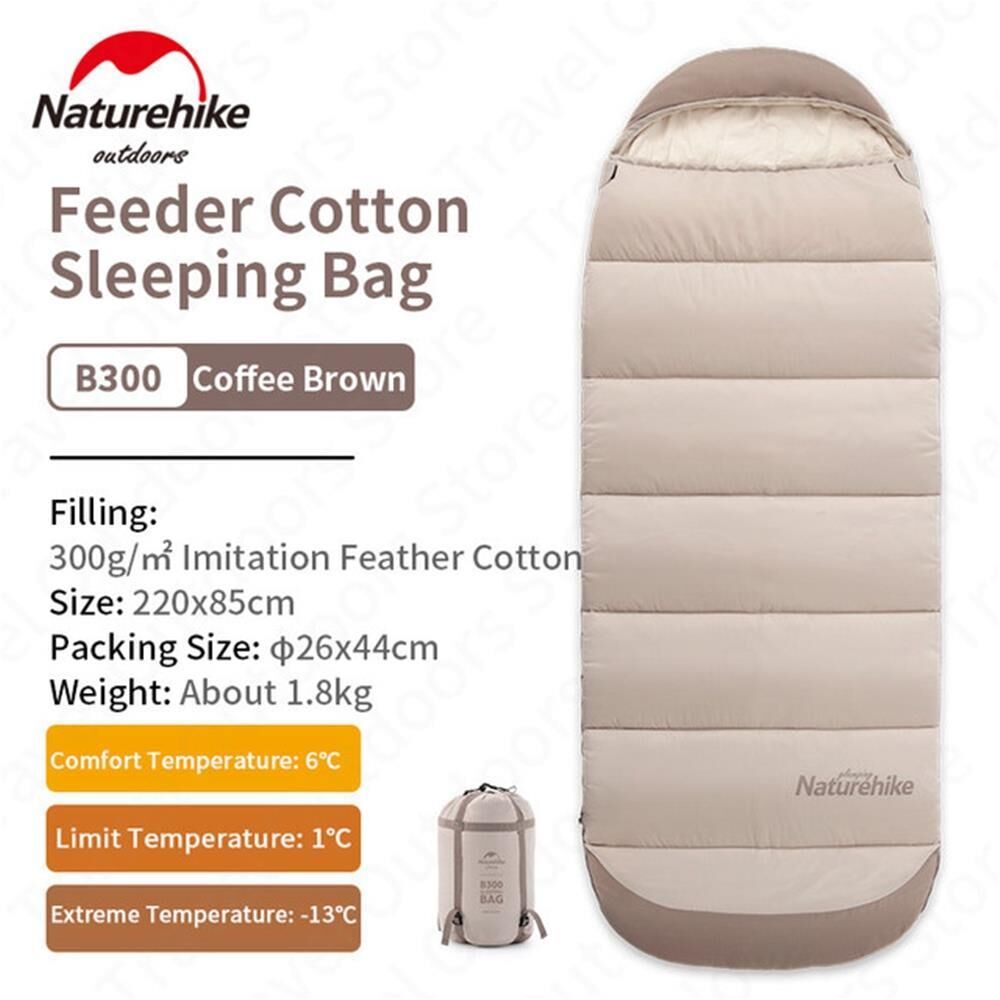Naturehike Feeder B300 Cotton Uyku Tulumu -13°C Coffee Brown - Left