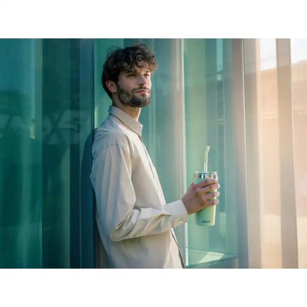 Sigg 6015 Helia 0,60 LT Çelik Termos Milky Green