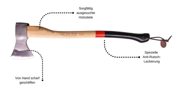 Adler Rheinland 36 cm Balta | Kırmızı|Siyah