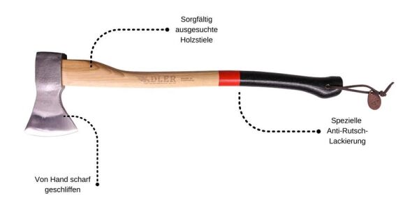 Adler Canoe 50 cm Balta | Kırmızı|Siyah