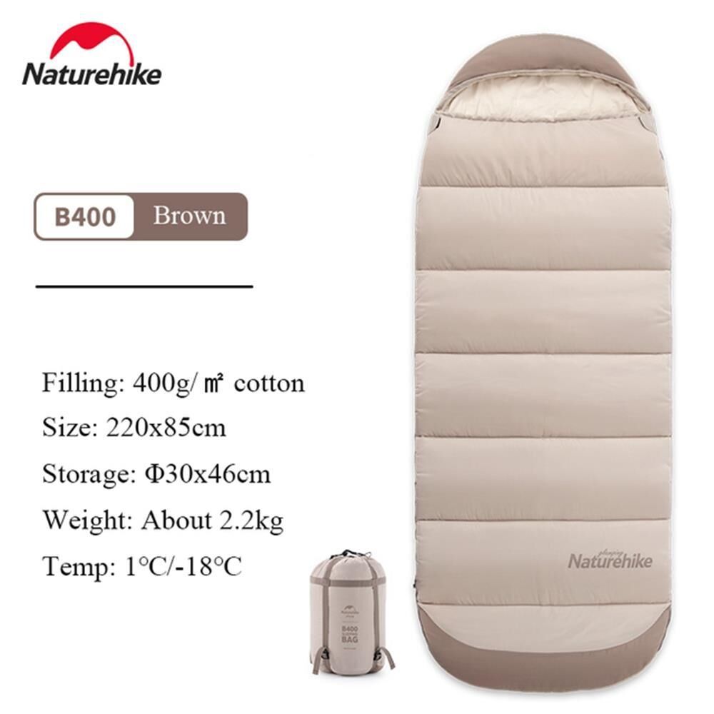 Naturehike Feeder B400 Cotton Uyku Tulumu -18°C Coffee Brown - Left