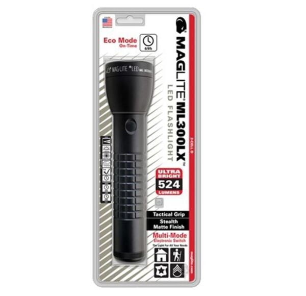 Maglite ML300LX-S2CC6Y 2CELL D Siyah LED Fener (Blisterli) | 524 Lümen