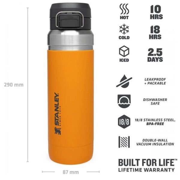 Stanley The Quick Flip Paslanmaz Çelik Termos 1.06 Lt Safran