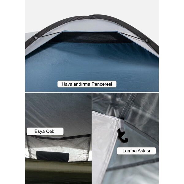 Naturehike Knight-3 +UPF50 3 Kişilik Kamp Çadırı