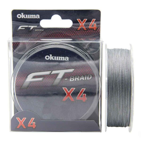 Okuma FT-x4 Braided Line Grey Örgü İp Olta Misinası 300mt Grey - 0,33 MM