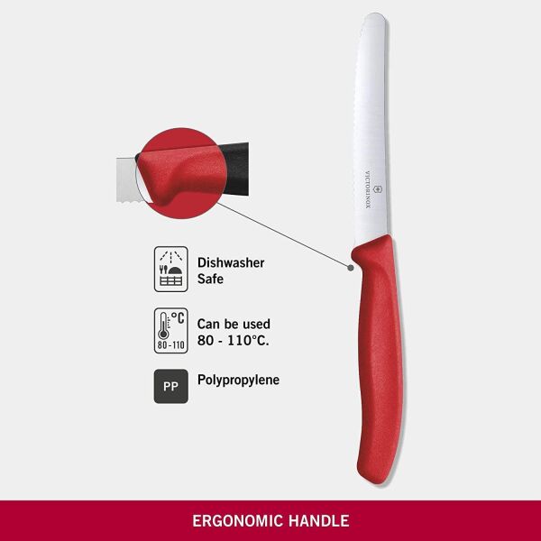 Victorinox SwissClassic 11cm Domates & Sosis Bıçağı KIRMIZI