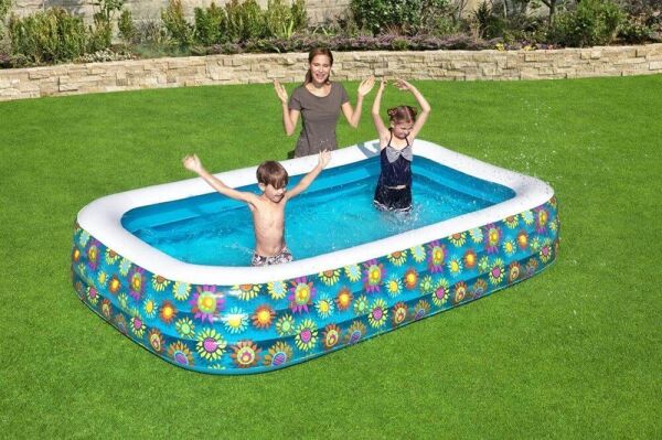 Bestway Funky Floral Şişme Aile Havuzu Jumbo Boy ( Okyanus Desenli )