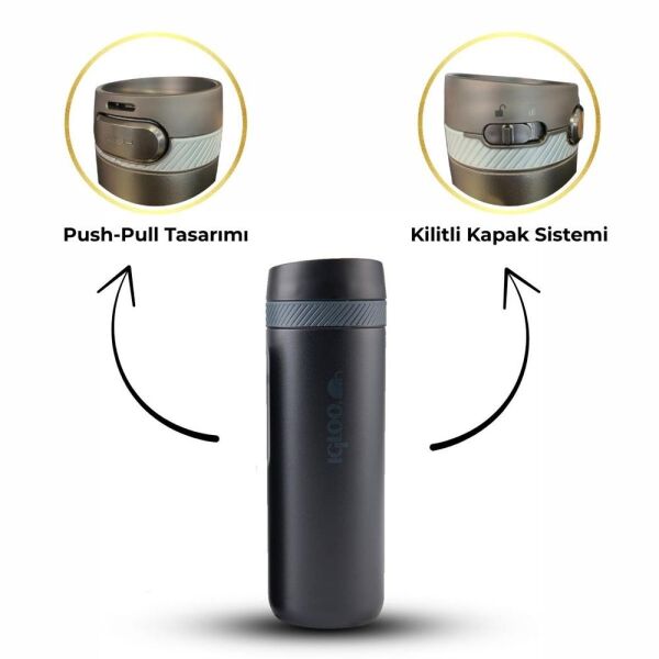 İgloo Squid Termos 600 ML SİYAH