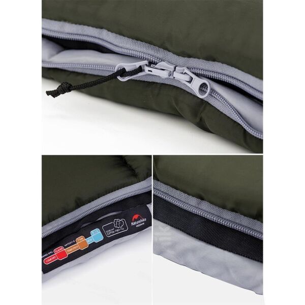 Naturehike U250S Zarf Tarzı Kapüşonlu Uyku Tulumu -14°C HAKİ - Right