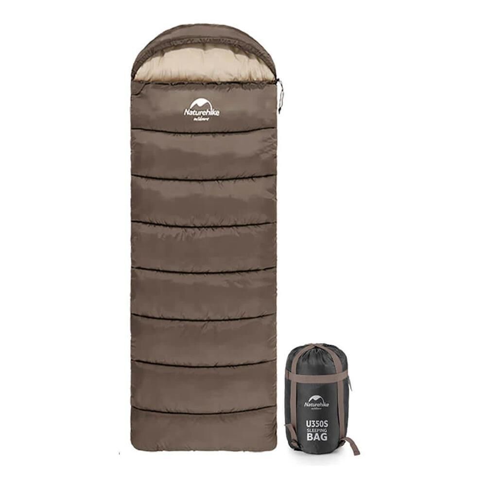 Naturehike U350S Zarf Tarzı Kapüşonlu Uyku Tulumu -17°C KAHVERENGİ - Left