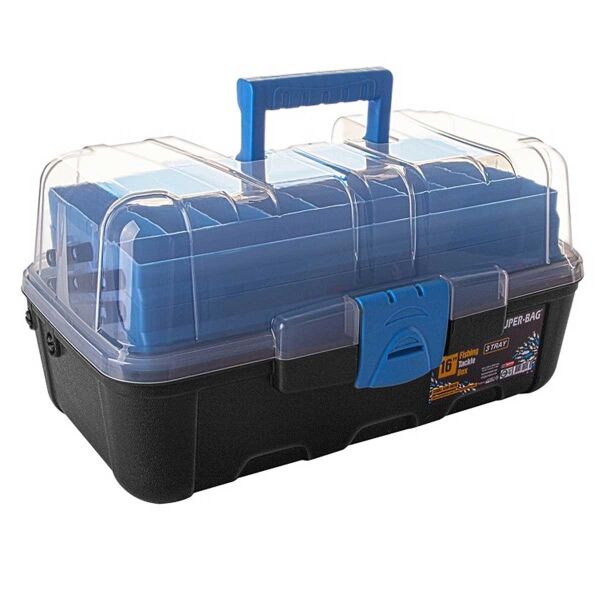 Süper-Bag 16'' Raflı Balıkçı Takım Çantası MAVİ