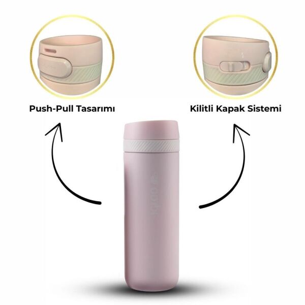 İgloo Squid Termos 600 ML PEMBE