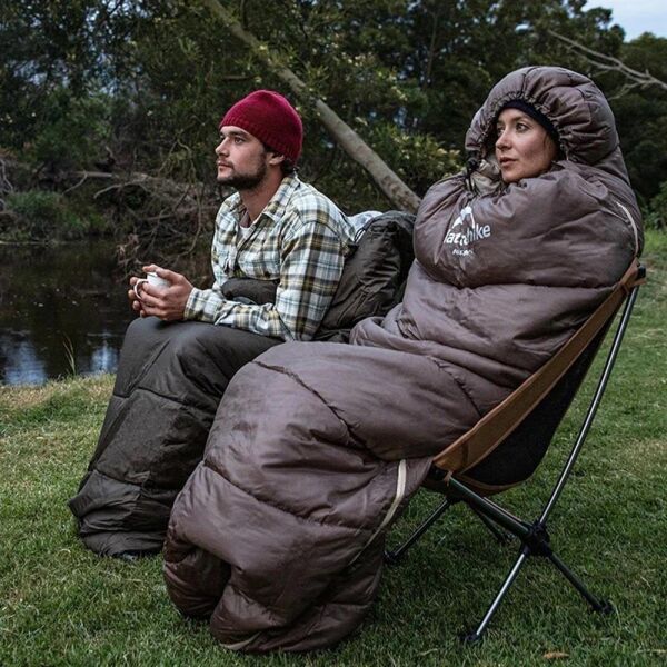 Naturehike U250S Zarf Tarzı Kapüşonlu Uyku Tulumu -14°C KAHVERENGİ - Left