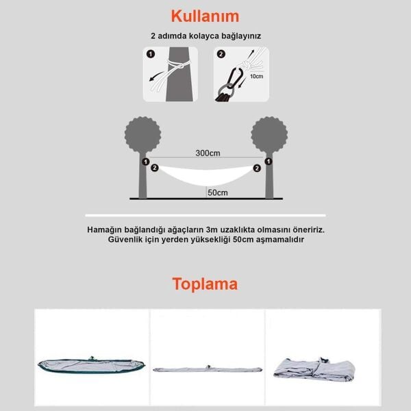 Naturehike 340T Anti-Tear Çift Kişilik Süper Light Hamak