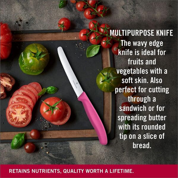 Victorinox SwissClassic 11cm Domates & Sosis Bıçağı PEMBE