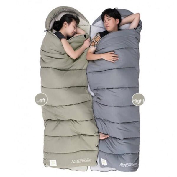Naturehike M180S Pongee Pamuklu Uyku Tulumu -8°C YEŞİL - Left