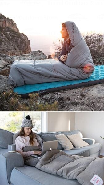 Naturehike M180S Pongee Pamuklu Uyku Tulumu -8°C YEŞİL - Left