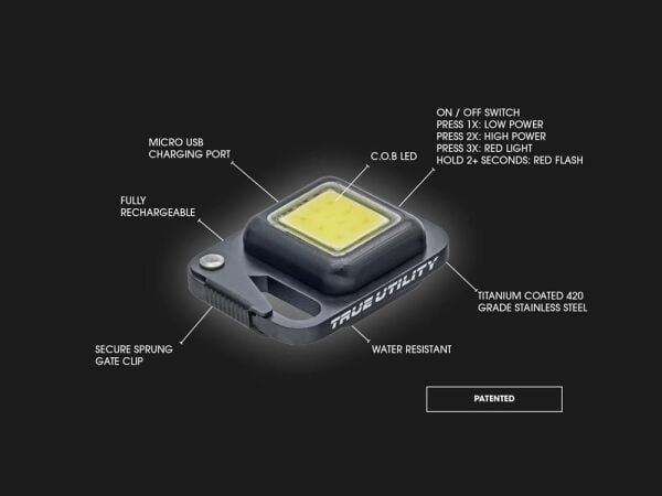 True Utility 919K Buttonlite Şarjlı Anahtarlık | Fener