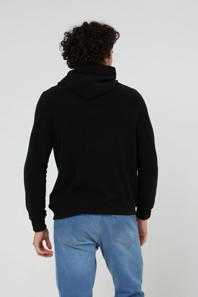 North Trace Crewline Kapüşonlu Erkek Hoodie SİYAH - M