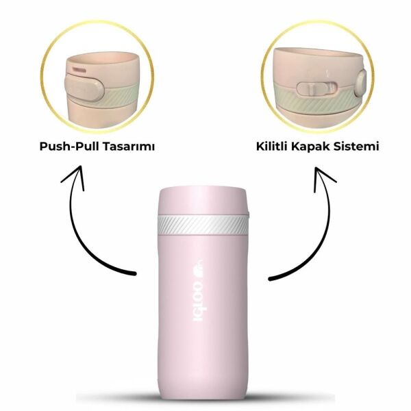 İgloo Squid Termos 410 ML PEMBE