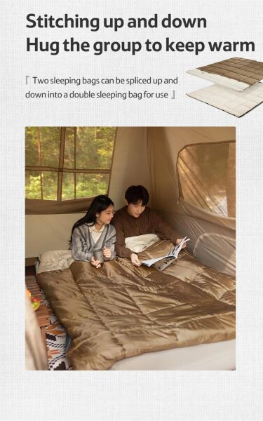 Naturehike LT150 Zarf Tarzı Pamuklu Uyku Tulumu -4°C BLUE - Left