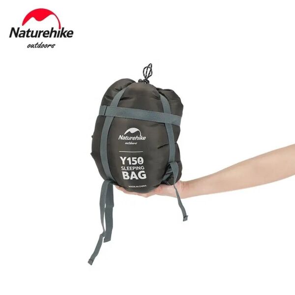 Naturehike Y150L Zarf Tarzı Kapüşonlu Pamuklu Uyku Tulumu -6°C YEŞİL - Right