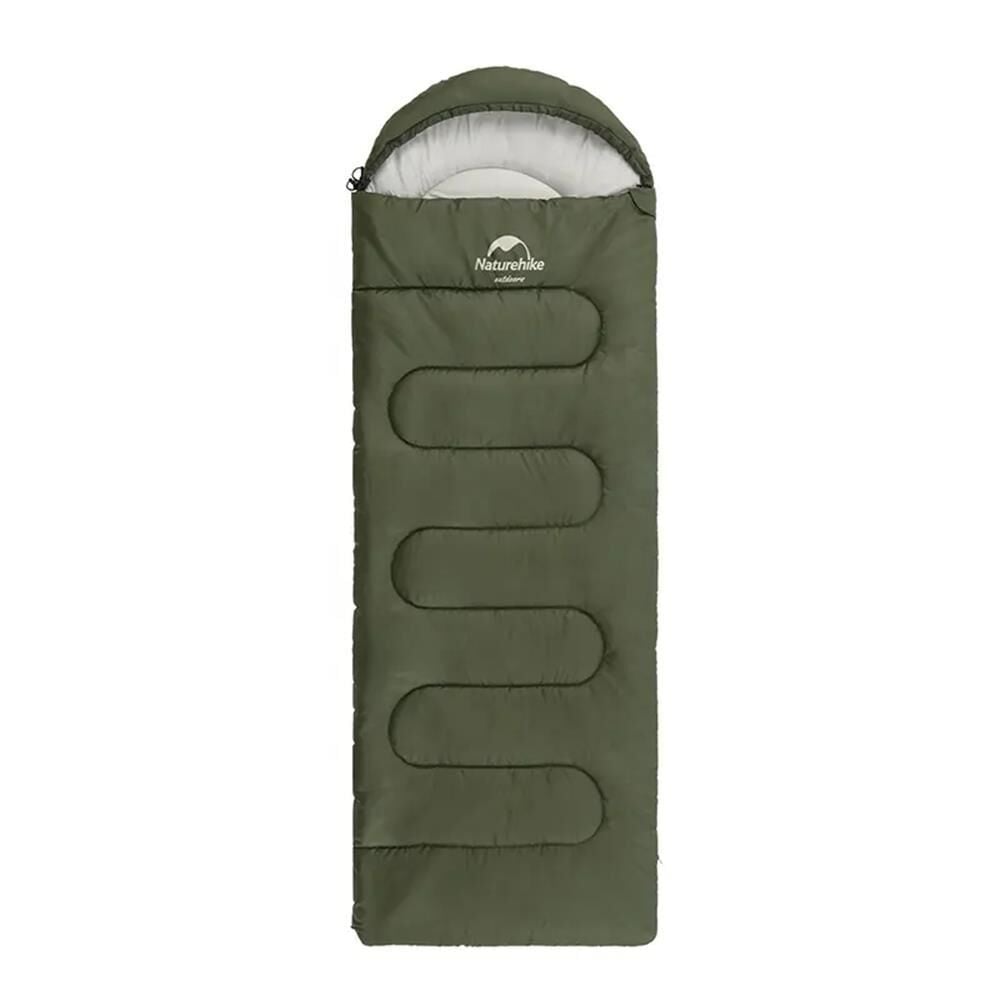 Naturehike Y150L Zarf Tarzı Kapüşonlu Pamuklu Uyku Tulumu -6°C YEŞİL - Right