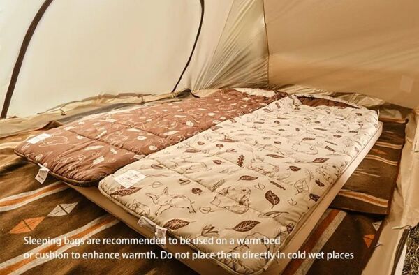 Naturehike Cute Mud Rabbit MT180 Zarf Trazı Pamuklu Uyku Tulumu -8°C Laurel - Left
